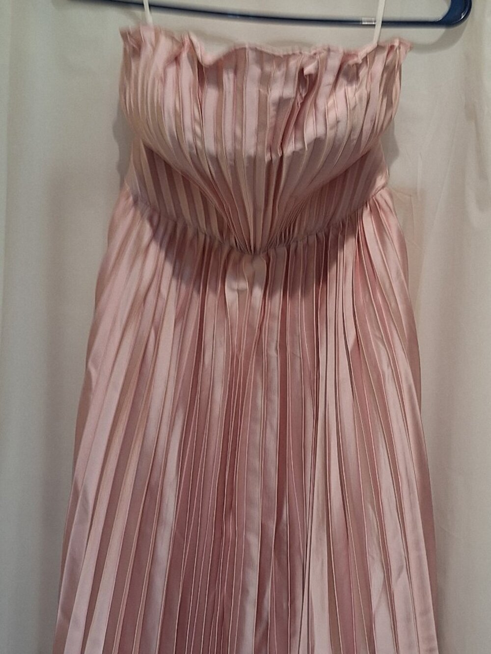 Pink Pleats in Chiffon! Formal Gown Size 0 (zero) Strapless with corset